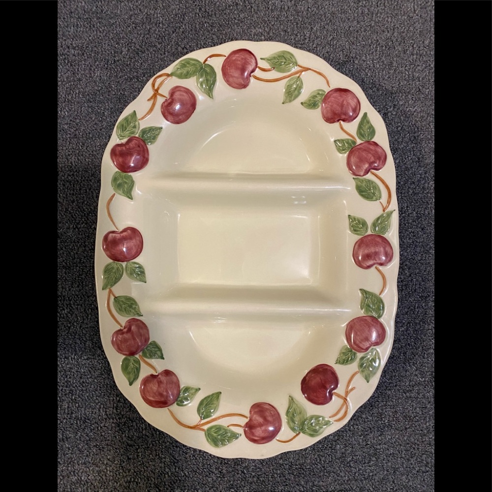 Vintage Franciscan Apple Large DividedThreeSection